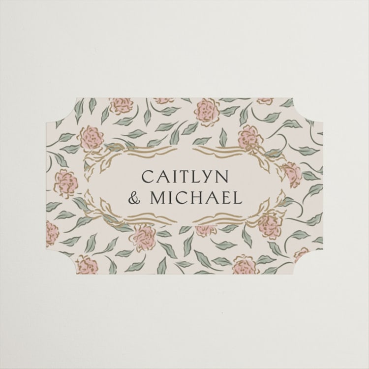 "dancing in the garden" - Wedding Favor Stickers in Blush Meadow by Grae - Front