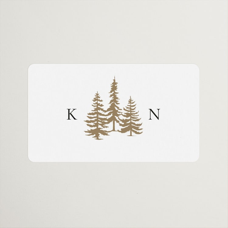 "Gilded Forest" - Wedding Favor Stickers in Snow by Stacy Maalouf - Front