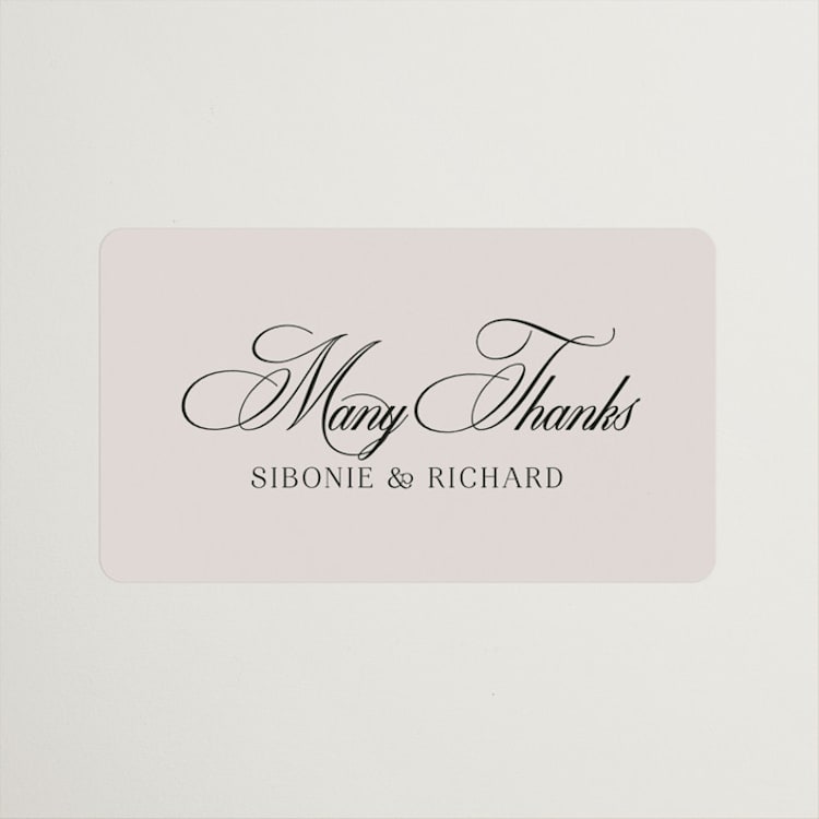 "Sibonie" - Wedding Favor Stickers in Ivory by Melanie Kosuge - Front