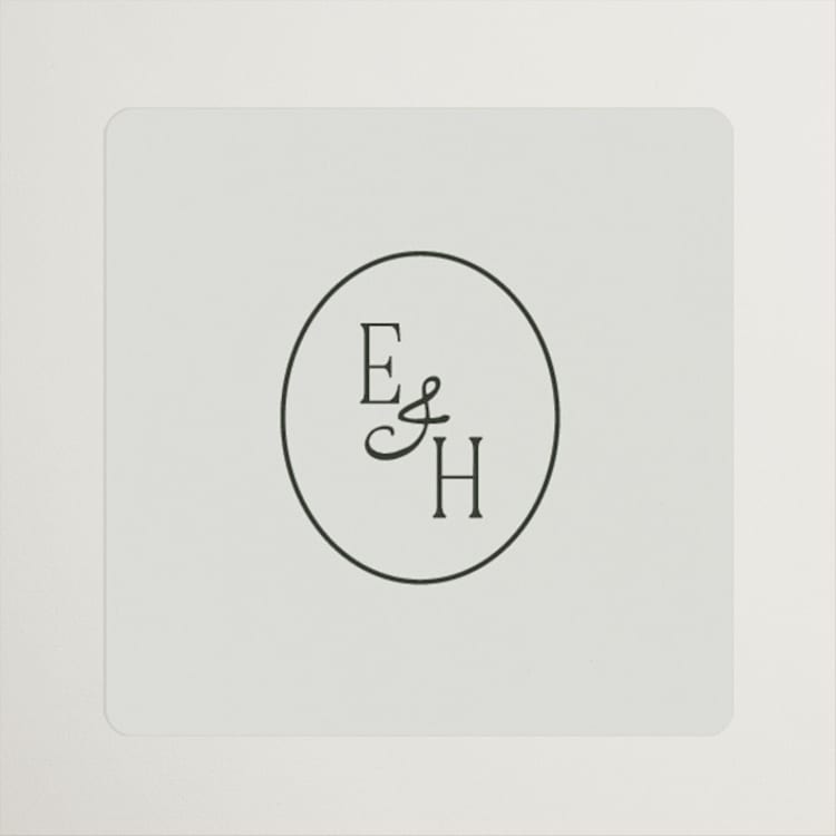 "Hayes" - Wedding Favor Stickers in Forest by Blustery August - Front