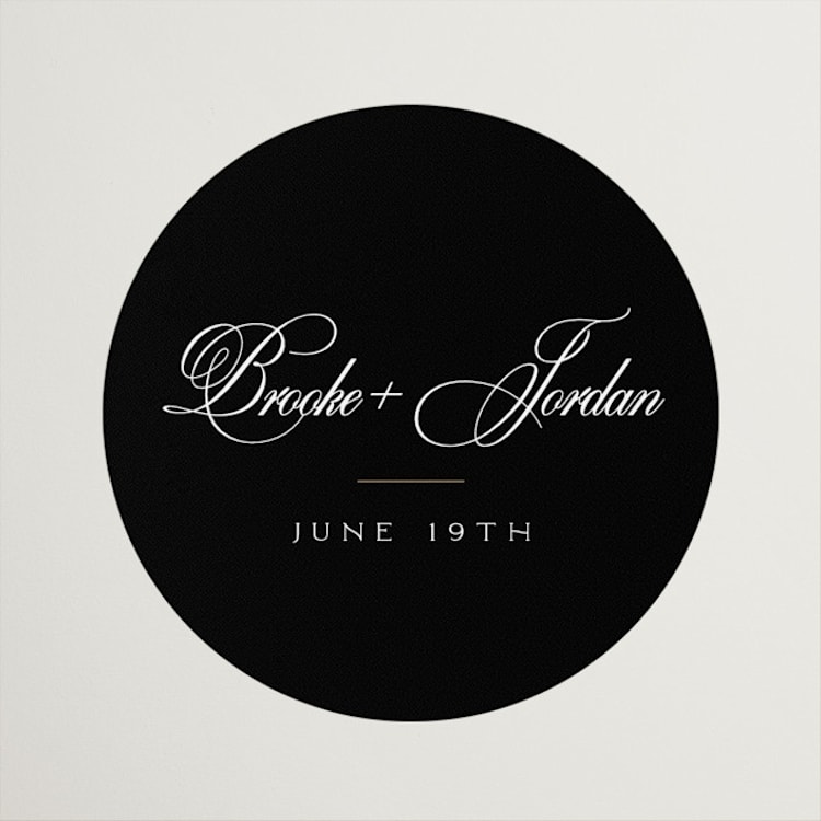 "Side by Side" - Wedding Favor Stickers in Tuxedo by Orasie - Front