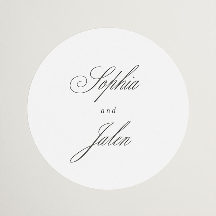 "From This Moment On" - Wedding Favor Stickers in Classique by Design Lotus - Front