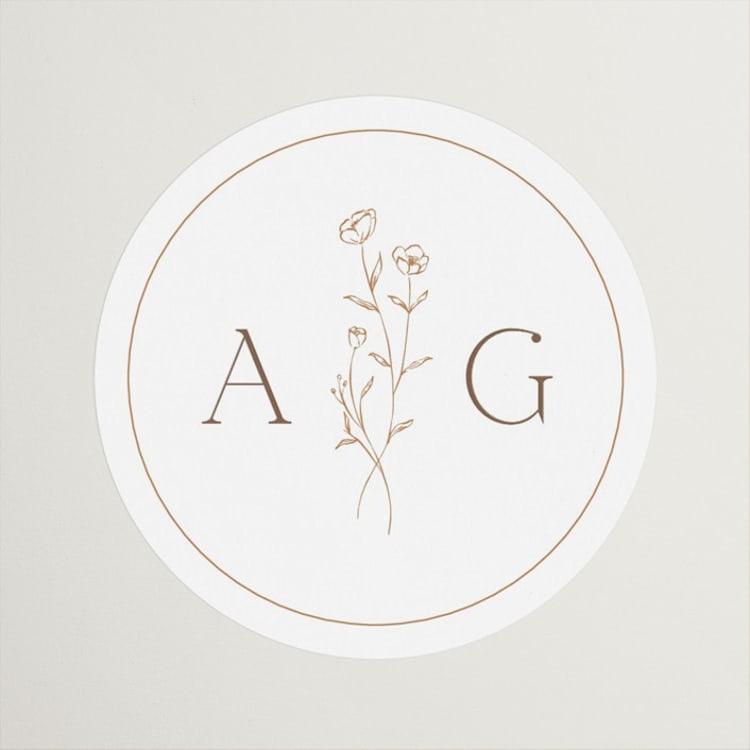 "Kouignette" - Wedding Favor Stickers in Chiffon by chocomocacino - Front