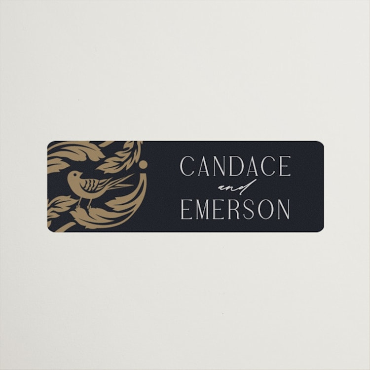 "Mirror" - Wedding Favor Stickers in Onyx by Ana de Sousa - Sticker