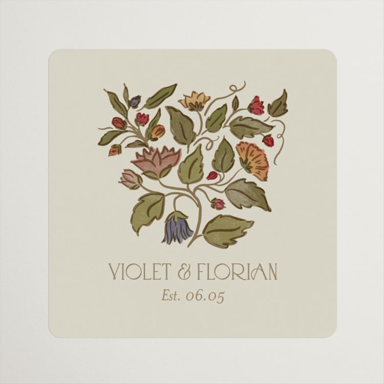 "Radiant Botany" - Wedding Favor Stickers in Mint by Simona Camp - Sticker