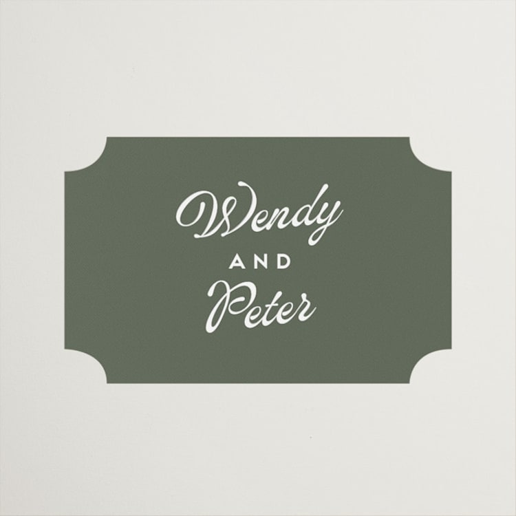 "Penumbra" - Wedding Favor Stickers in Garden by Snow and Ivy - Front