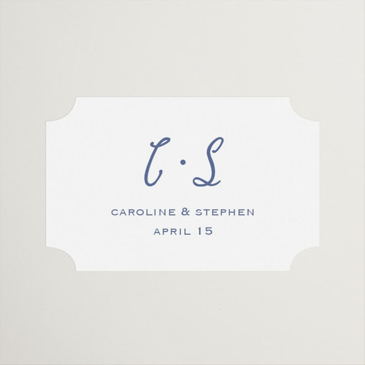 "Deluxe" - Wedding Favor Stickers in Blueberry by Carolyn MacLaren - Front