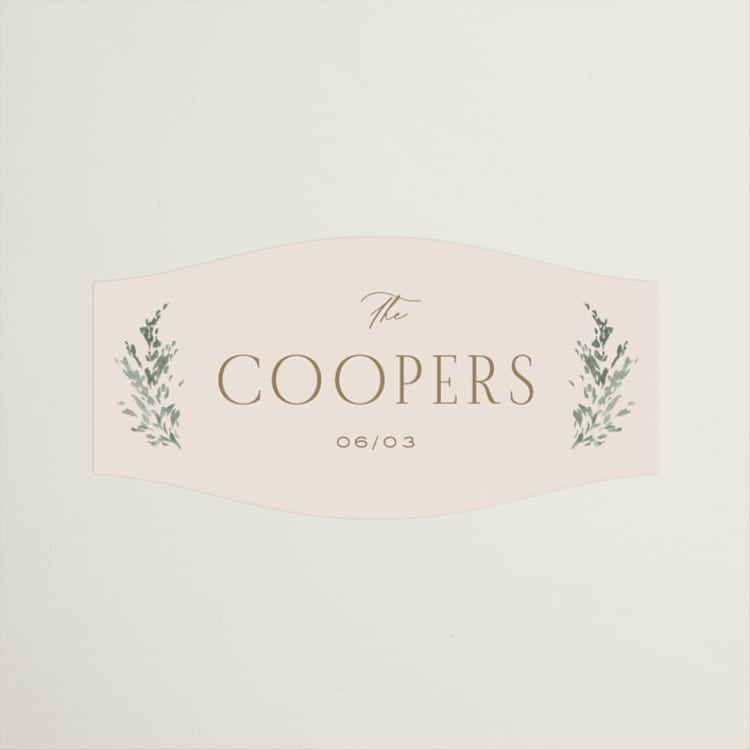 "Sprigs of Joy" - Wedding Favor Stickers in Pearl by Leah Bisch - Front