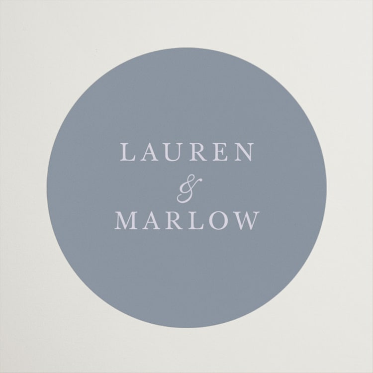 "Americana" - Wedding Favor Stickers in Sea by leslie hamer - Front