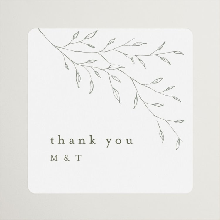 "tortina" - Wedding Favor Stickers in Aqua Mist by chocomocacino - Front