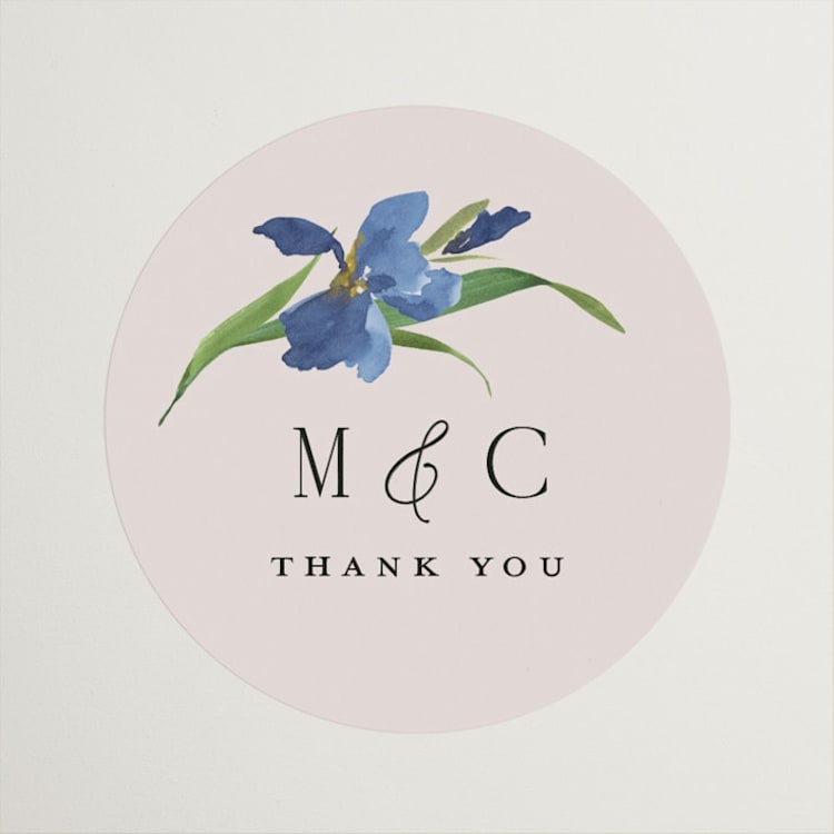 "Irises" - Wedding Favor Stickers in Natural by Everett Paper Goods - Sticker