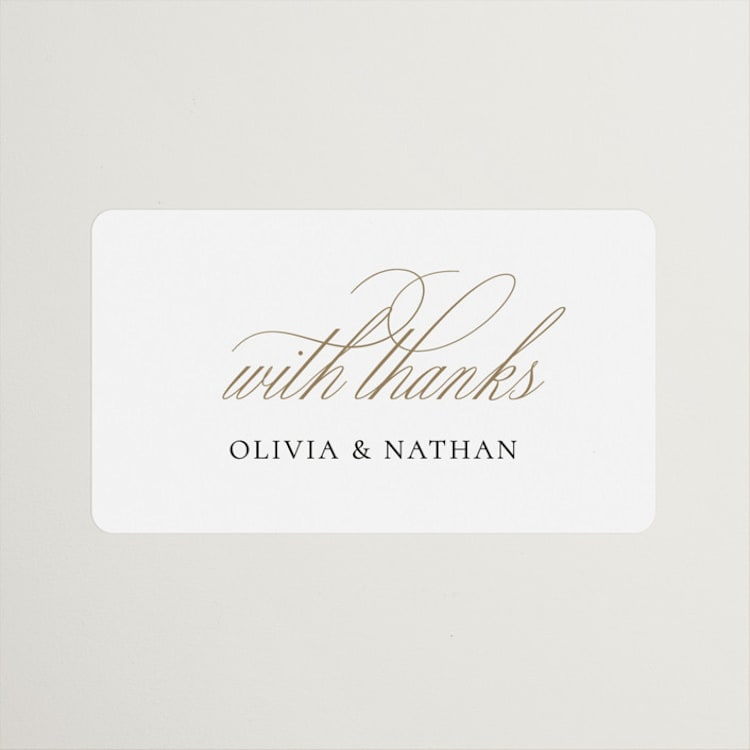 "Aligned" - Wedding Favor Stickers in Spun Sugar by Jessica Williams - Front