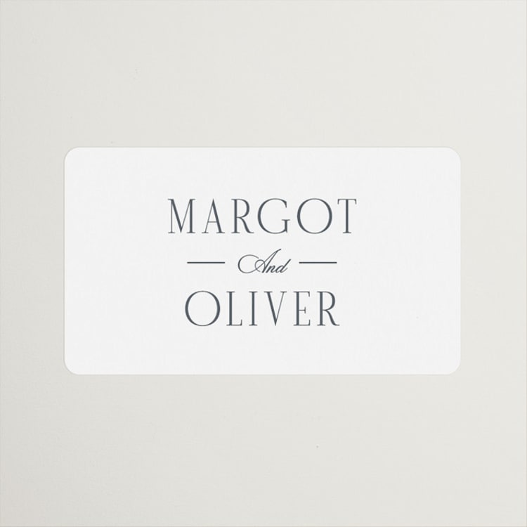 "The Ritz" - Wedding Favor Stickers in Quartz by Kristie Kern - Front