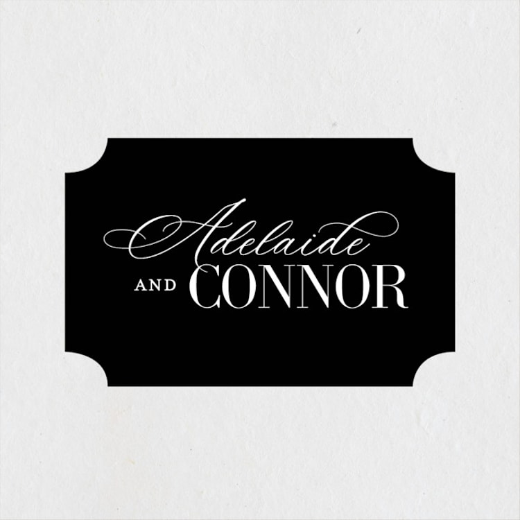 "This and That" - Wedding Favor Stickers in Diamond by Jessica Corliss - Front