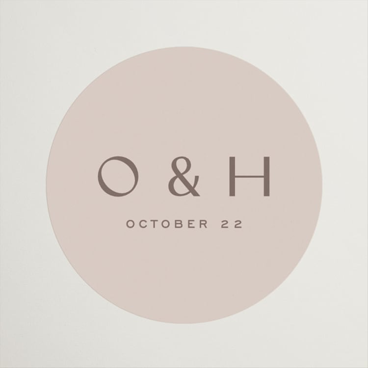 "Salted" - Wedding Favor Stickers in Blush by Pixel and Hank - Front