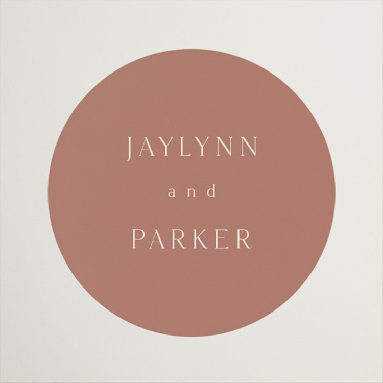 "Warm affection" - Wedding Favor Stickers in Dusty Rose by Stacey Meacham - Front