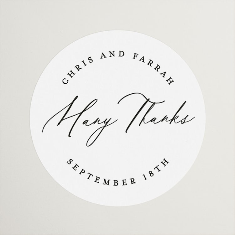 "Beautifully Scripted" - Wedding Favor Stickers in Pearl by Hooray Creative - Front