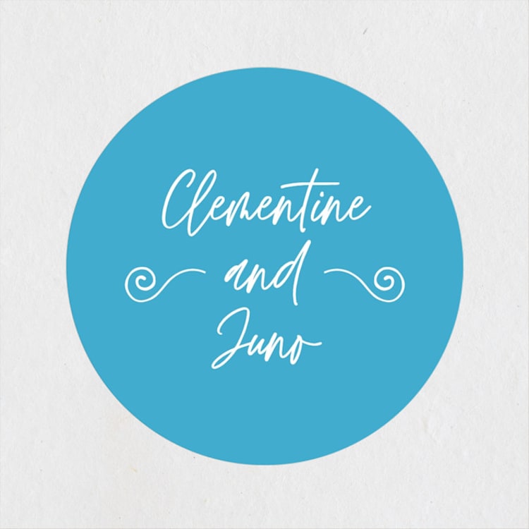 "darby" - Wedding Favor Stickers in Azure by Kelly Watkins - Front