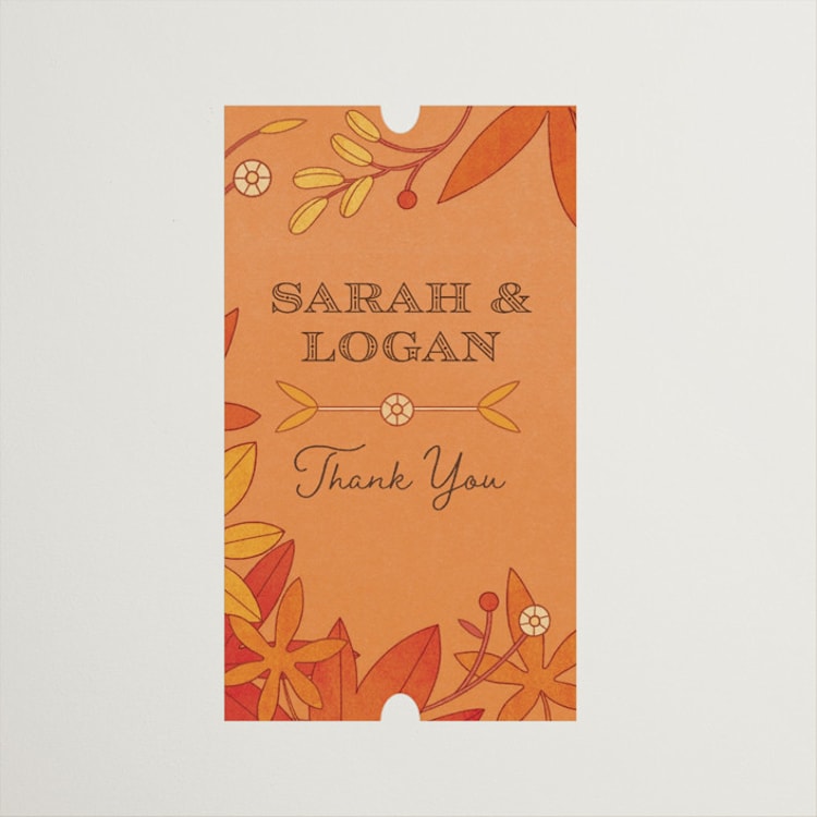 "Fall in Love" - Wedding Favor Stickers in Autumn by Morgan Ramberg - Front