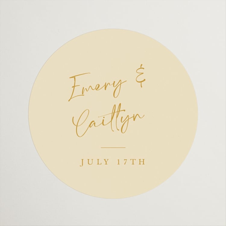 "Ink scribble" - Wedding Favor Stickers in Honey by Adelyn T. - Front