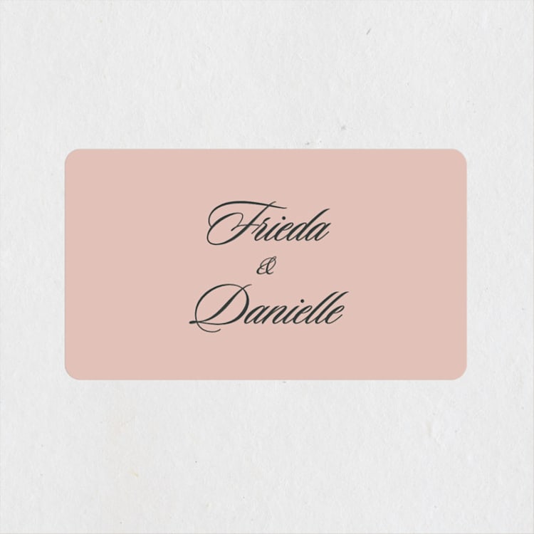 "Modern Squares" - Wedding Favor Stickers in Flamingo by FRANI - Front