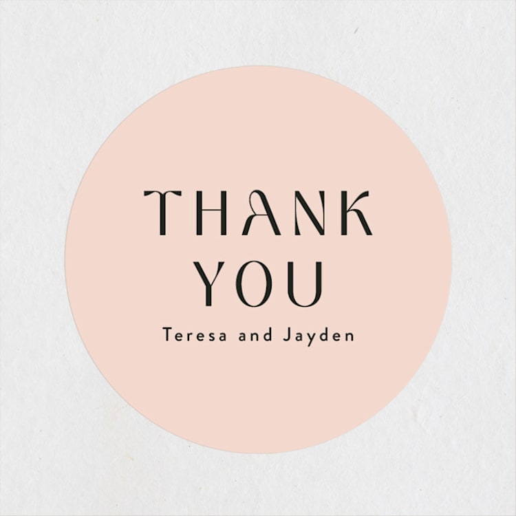 "The Grid" - Wedding Favor Stickers in Rosebud by Mansi Verma - Front