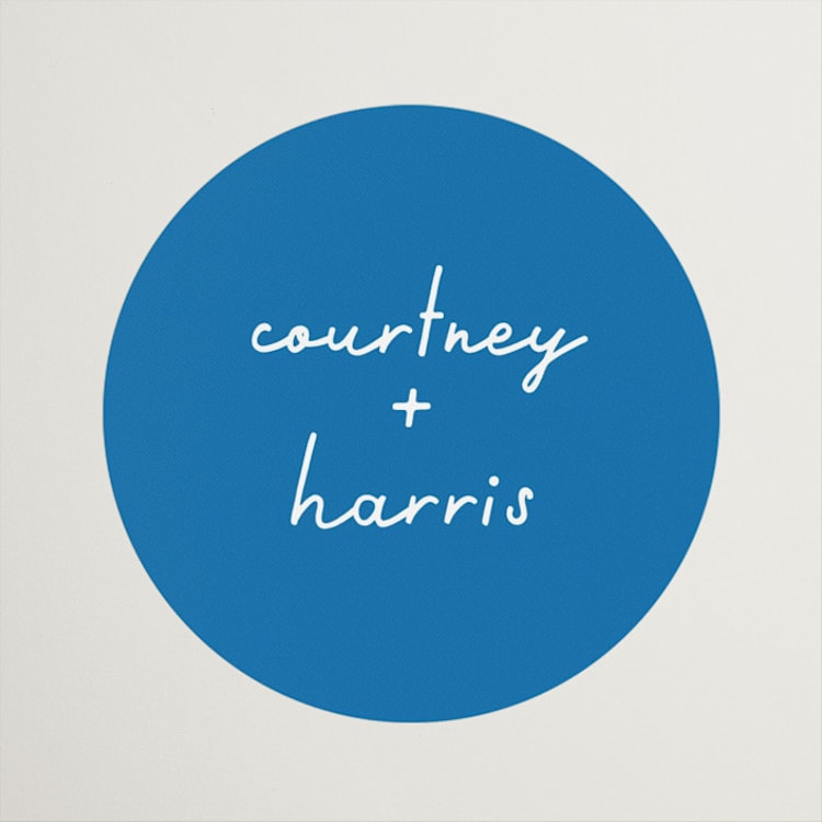 "Swirl Frame" - Wedding Favor Stickers in Cobalt by mo kelley - Front