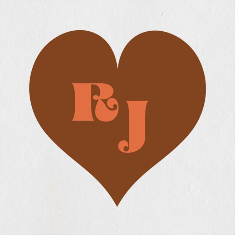 "rory" - Wedding Favor Stickers in Rust by Alaina Cherup - Front