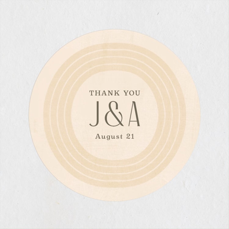 "Chuppah Arch" - Wedding Favor Stickers in Desert Sun by Laura Bolter - Front
