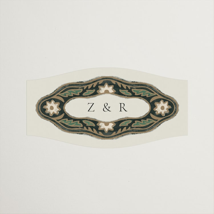 "Frame" - Wedding Favor Stickers in Emerald by Jen Owens - Front