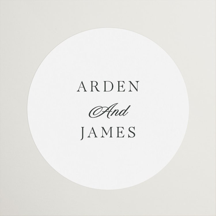 "Opulence" - Wedding Favor Stickers in Pearl by Stacey Meacham - Front