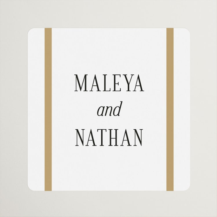"Magazine" - Wedding Favor Stickers in Lace by Kaydi Bishop - Front