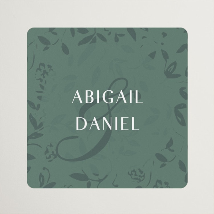 "Southern Romance" - Wedding Favor Stickers in Eucalyptus by Simona Camp - Front