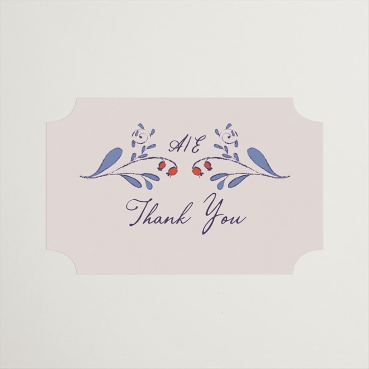 "Together in Bloom" - Wedding Favor Stickers in Wisteria by Monika Konieczna - Front