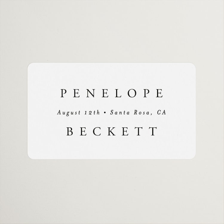 "Intertwined" - Wedding Favor Stickers in Pearl by Janean Hinger - Front
