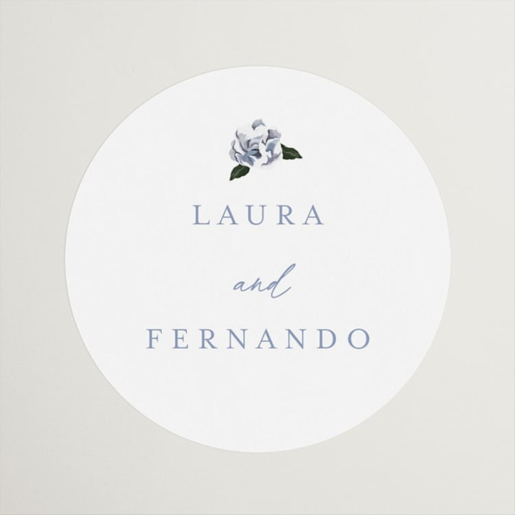 "Be With You" - Wedding Favor Stickers in French by Design Lotus - Front