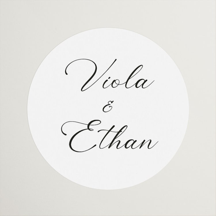 "Poem" - Wedding Favor Stickers in Snow by Maja Cunningham - Front