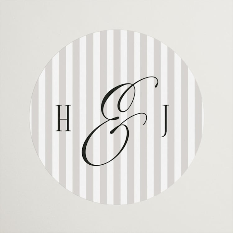 "Mirin" - Wedding Favor Stickers in Diamond by Kate Ahn - Front