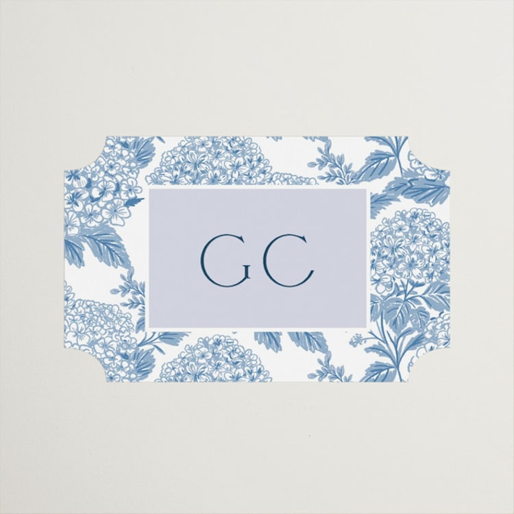 "Coastal Toile" - Wedding Favor Stickers in Sea by Jenna Holcomb - Front