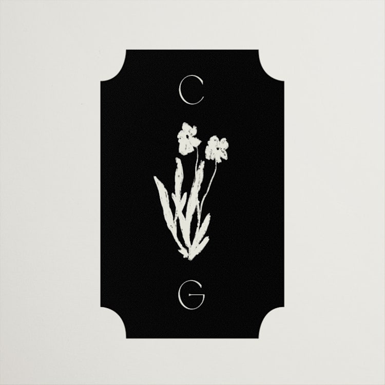 "la graine" - Wedding Favor Stickers in Onyx by Alaina Cherup - Front