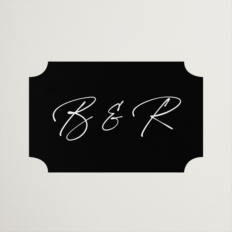 "Belle Romance" - Wedding Favor Stickers in Onyx by Katherine Moynagh - Front