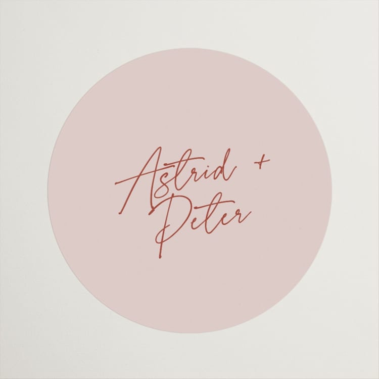 "Jot" - Wedding Favor Stickers in Peach Cream by Snow and Ivy - Front