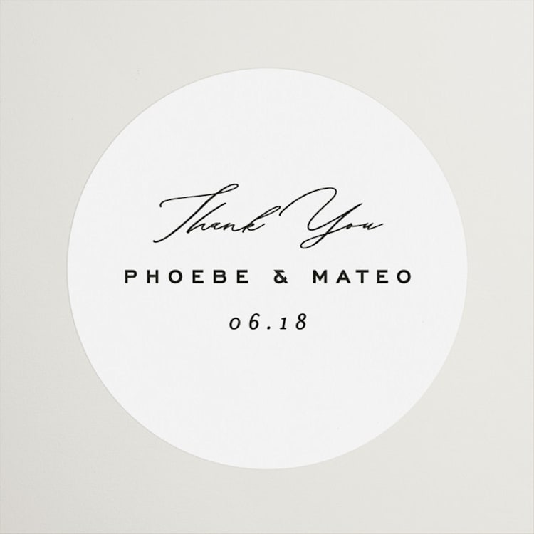 "Numerical" - Wedding Favor Stickers in Lily by Owl and Toad - Front