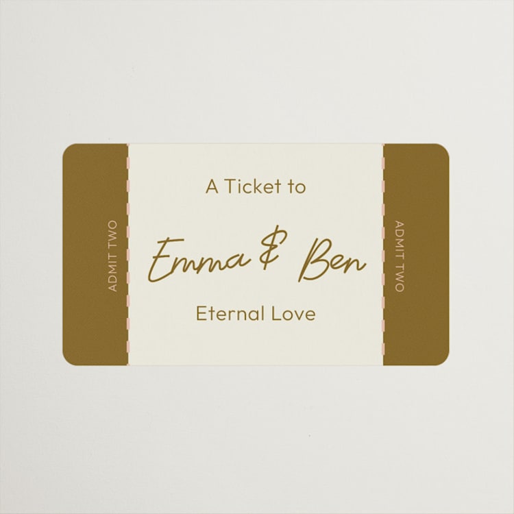 "Handwritten Letter" - Wedding Favor Stickers in Butterscotch by Helena Vitto - Front