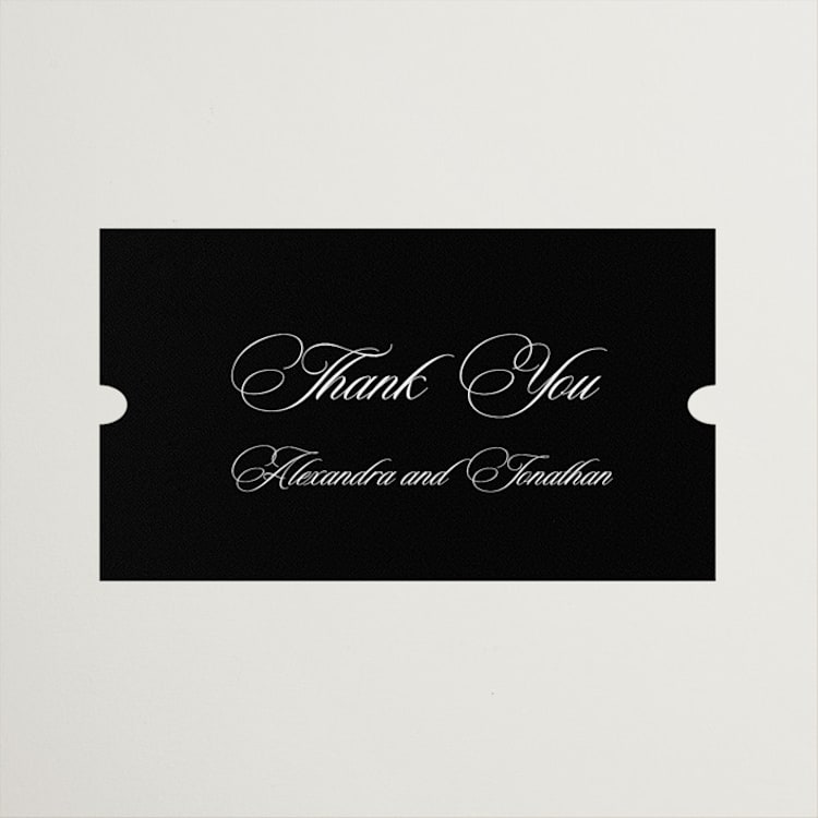 "Black Tie" - Wedding Favor Stickers in Ink by That Girl Press - Front
