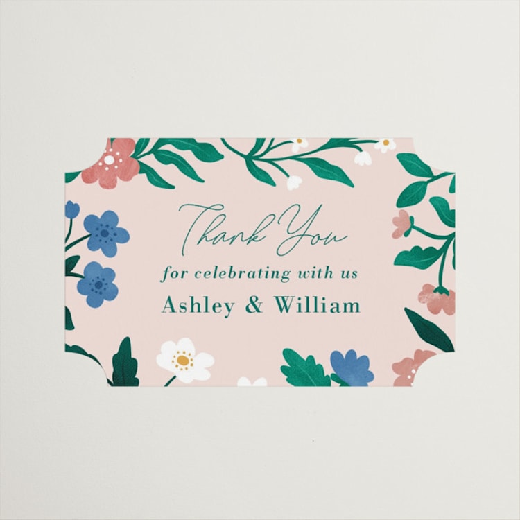 "Le Jardin" - Wedding Favor Stickers in Petal by Elly - Front