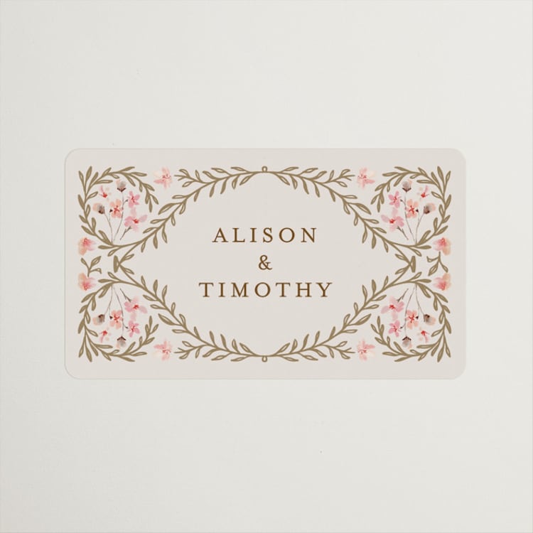 "Victorian" - Wedding Favor Stickers in Versailles by Claudia Orengo - Front