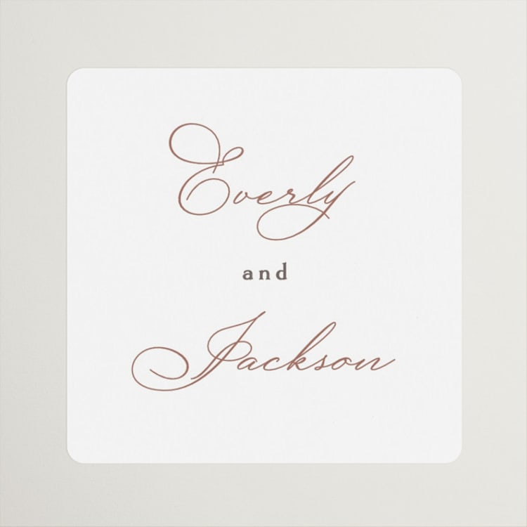 "Eternal" - Wedding Favor Stickers in Snow by Kaydi Bishop - Front