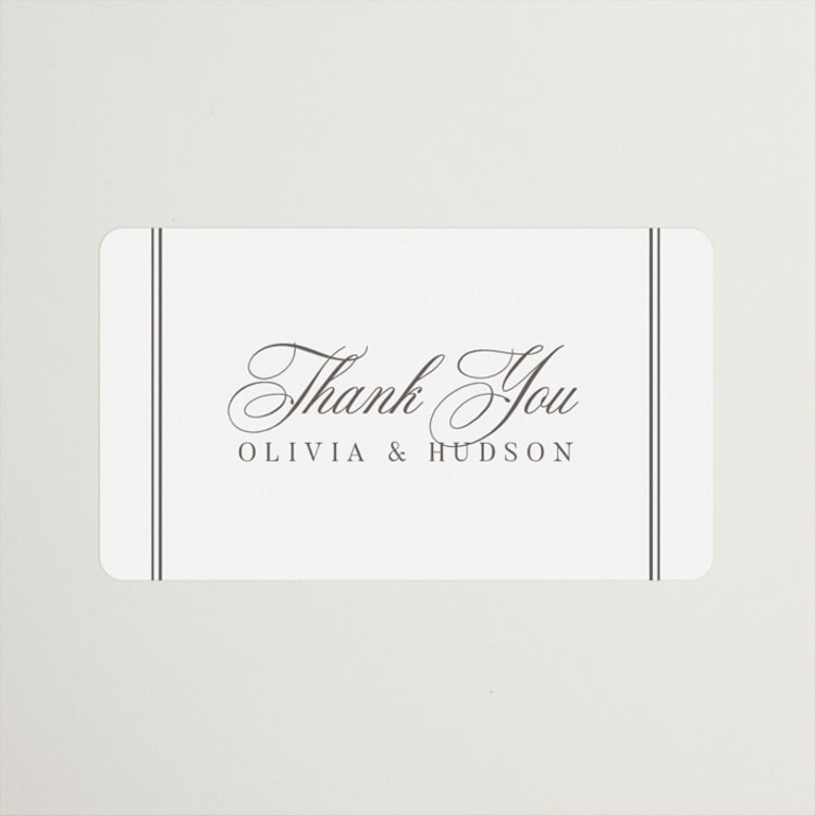 "Classic Elegance" - Wedding Favor Stickers in Pearl by Nicole Walsh - Front