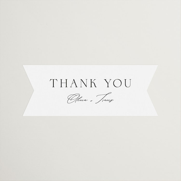 "Brushed Edge" - Wedding Favor Stickers in Silk by Kelly Schmidt - Front